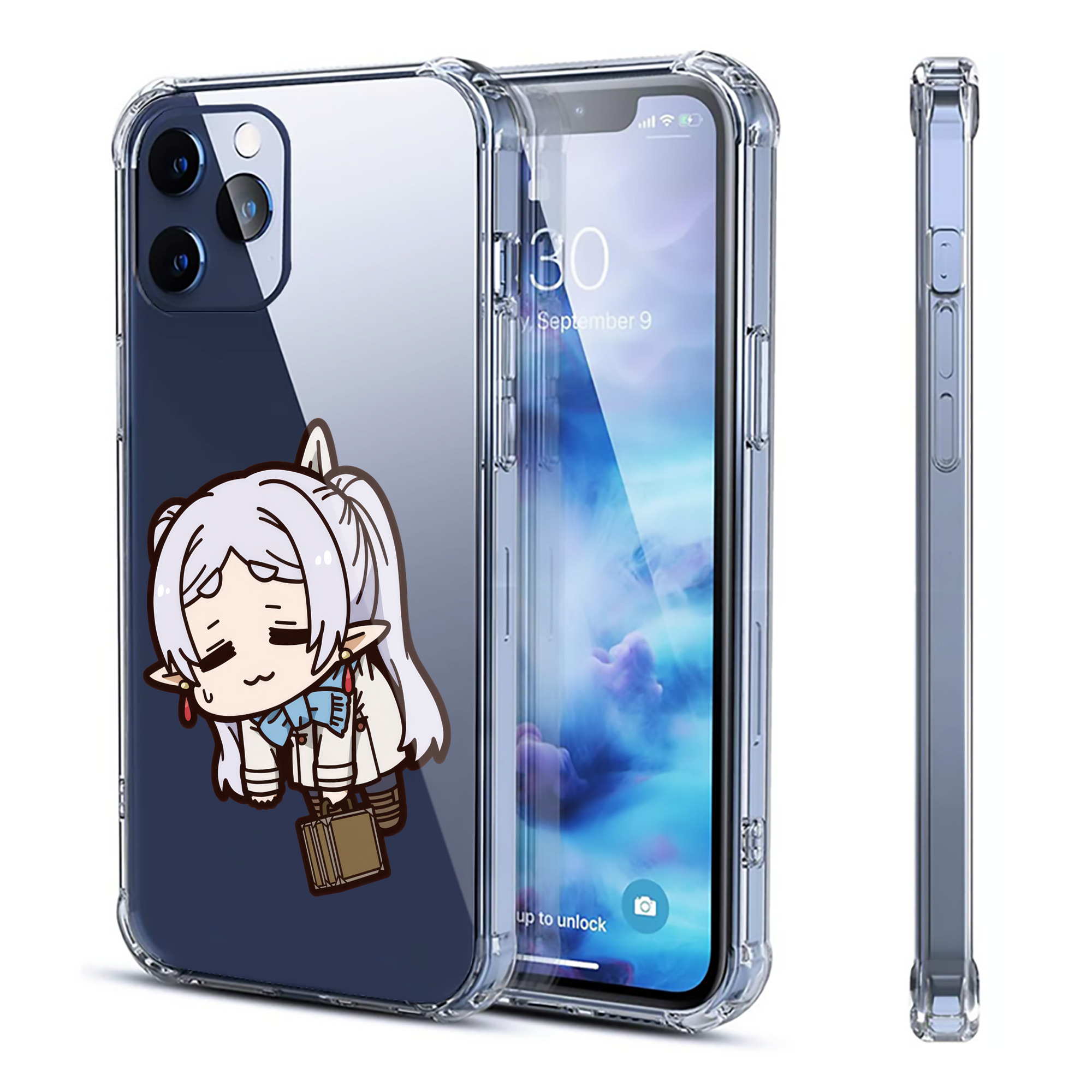 （画像用） 葬送のフリーレン Frieren 【iPhone 12シリーズ対応】透明スマホケース（クリアソフトケース）